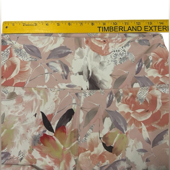 RBX Women's Size XL Floral Print Cropped High Waist Yoga Athletic Leggings Pants - Picture 5 of 8